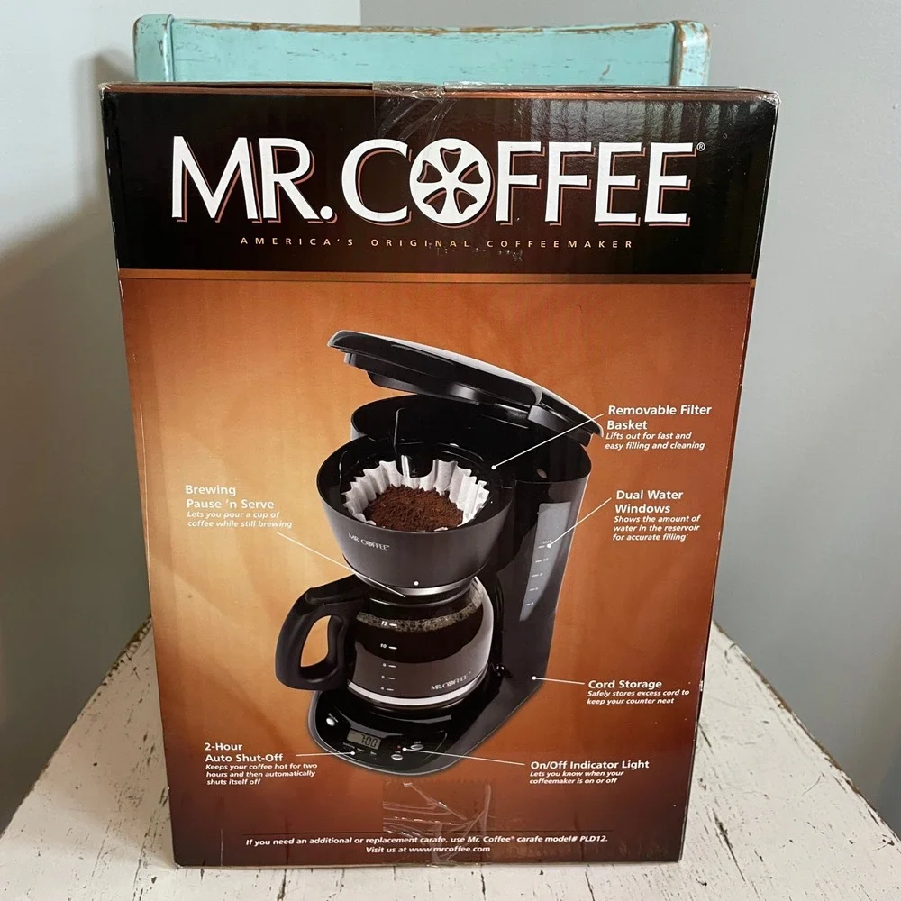 Mr Coffee 12 Cup Programmable Coffee Maker Black BVMC-CHX23 New In Box